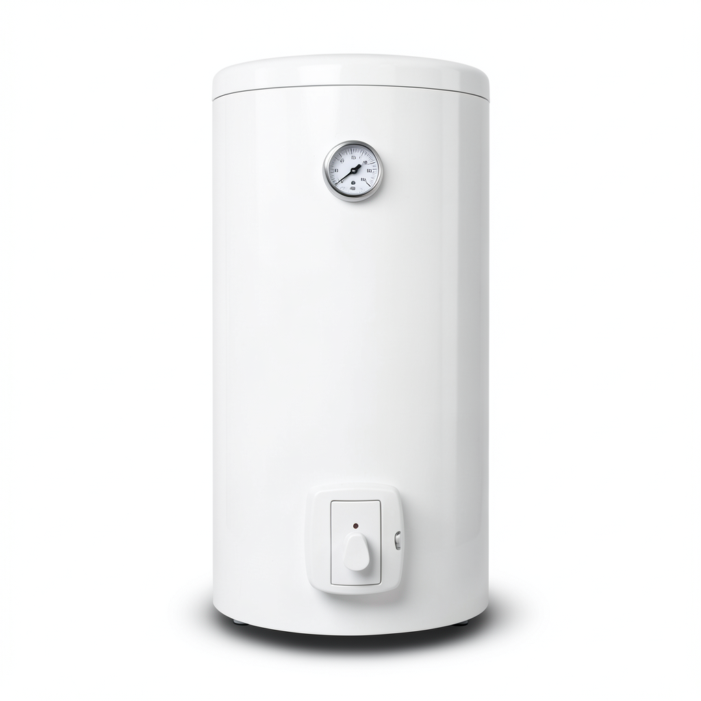 HEAT MATE Standing Water Heater 50 Liters, White Color | Al Muhaidib Sanitary and Ceramic