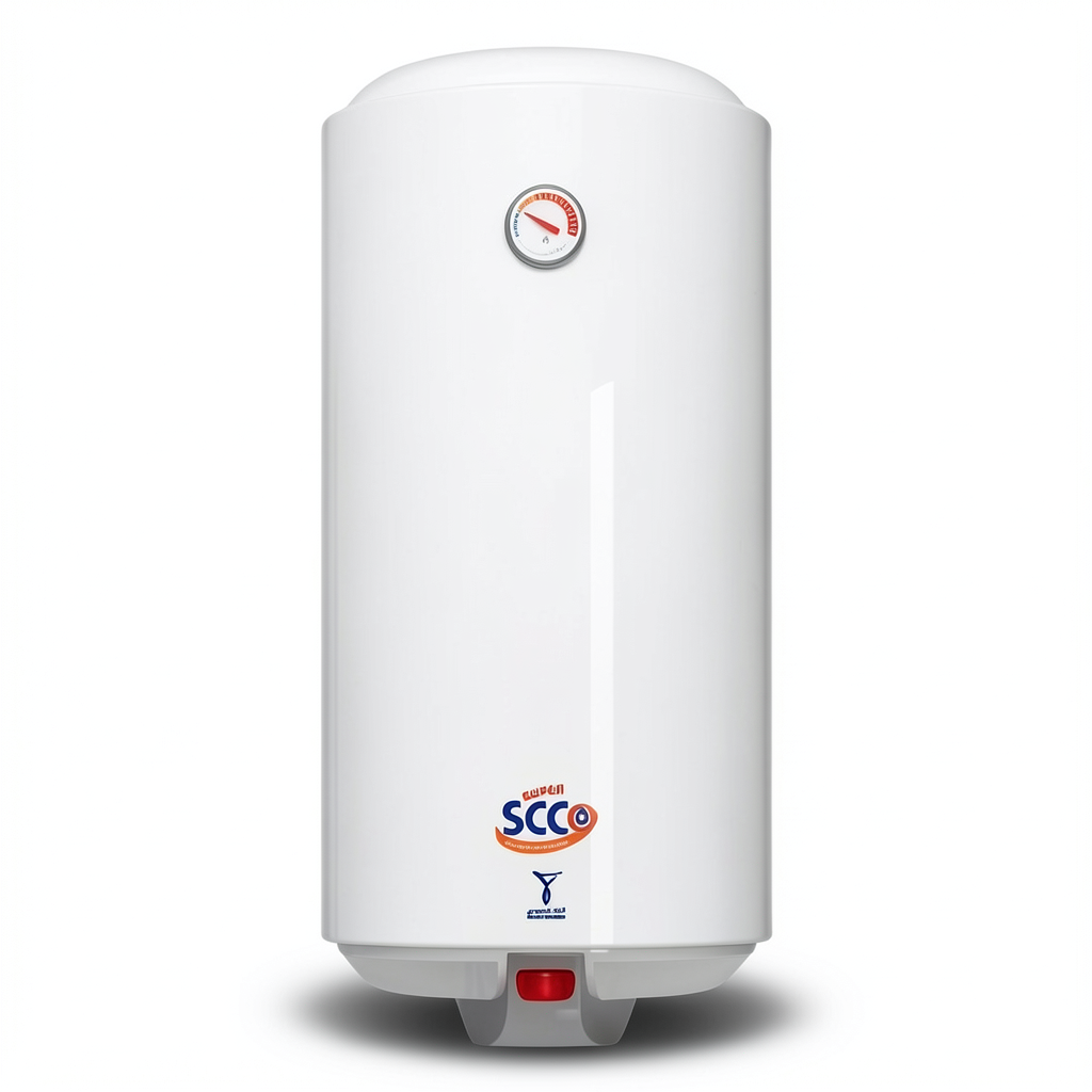 Vertical Electric Water Heater 100 Liter Capacity White, 1500 WATT 220/240 V | Saudi Ceramics