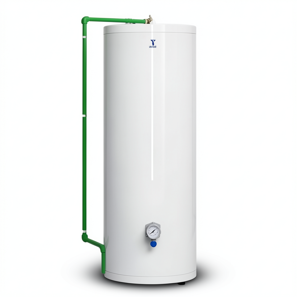Vertical Electric Water Heater Height 1215 mm Capacity 200 Liter White 3000 WATT | Saudi Ceramics