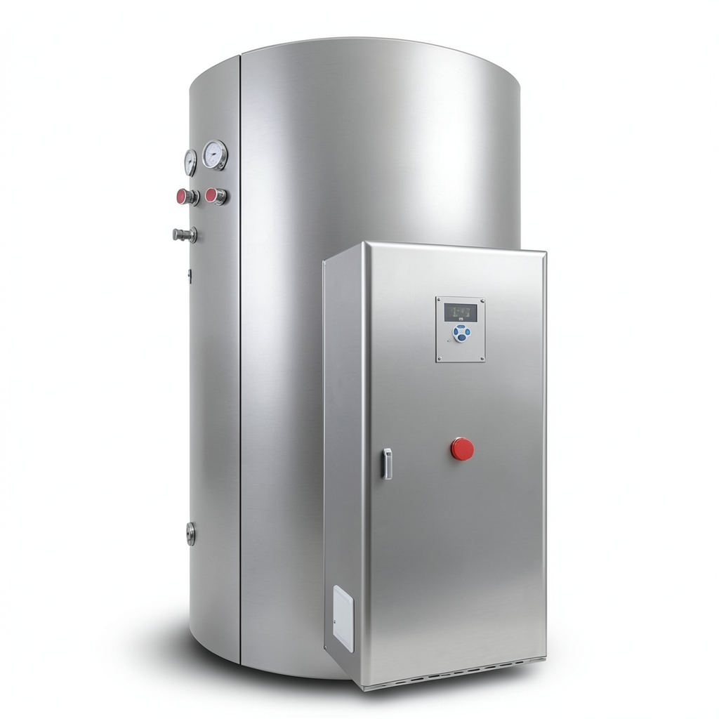 Central Water Heater 1000 Liter Capacity, Diameter 1000 mm, Dimensions 2000×1220 mm | eau