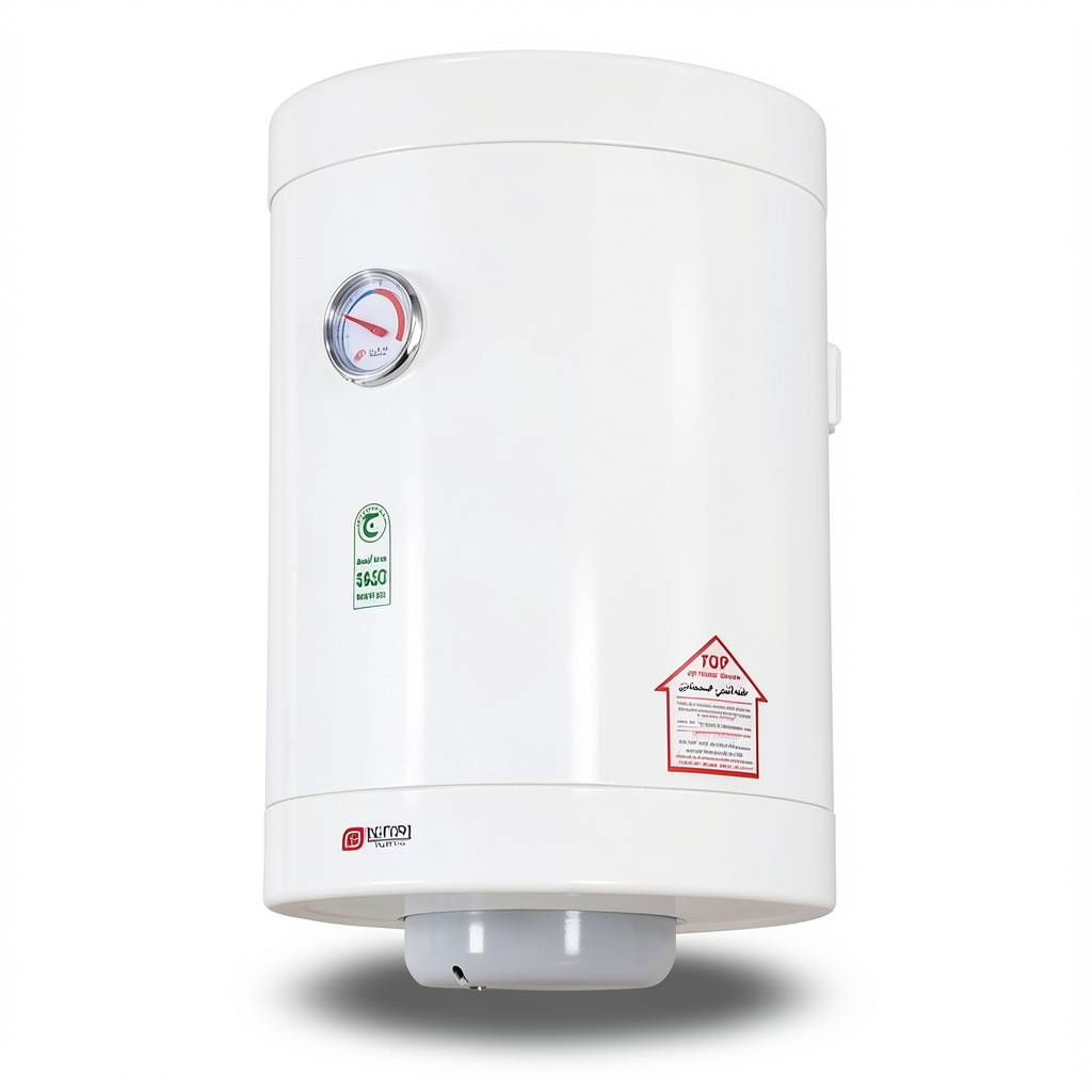 Vertical Water Heater Lima 50 Liters Capacity, Height 585mm | Reem Water Heater Factory