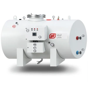 Horizontal Water Heater 3000 Liter Capacity, Height 2680 mm, European Design | Reem Water Heater Factory