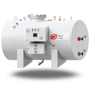 Horizontal Water Heater 10000 Liters Capacity 3240 mm Height, European Design | Reem Water Heater Factory