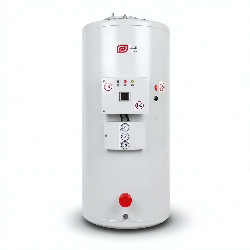 Vertical Water Heater 2500 Liter Height 2340 mm, 80 kW | Reem Water Heater Factory