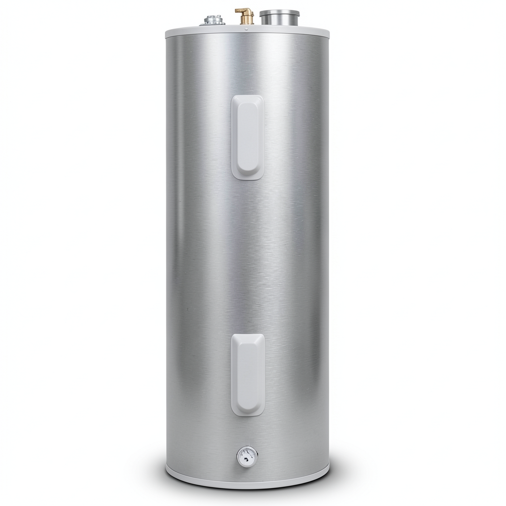 Vertical Central Water Heater 120 GAL Stainless Steel, 6 kW