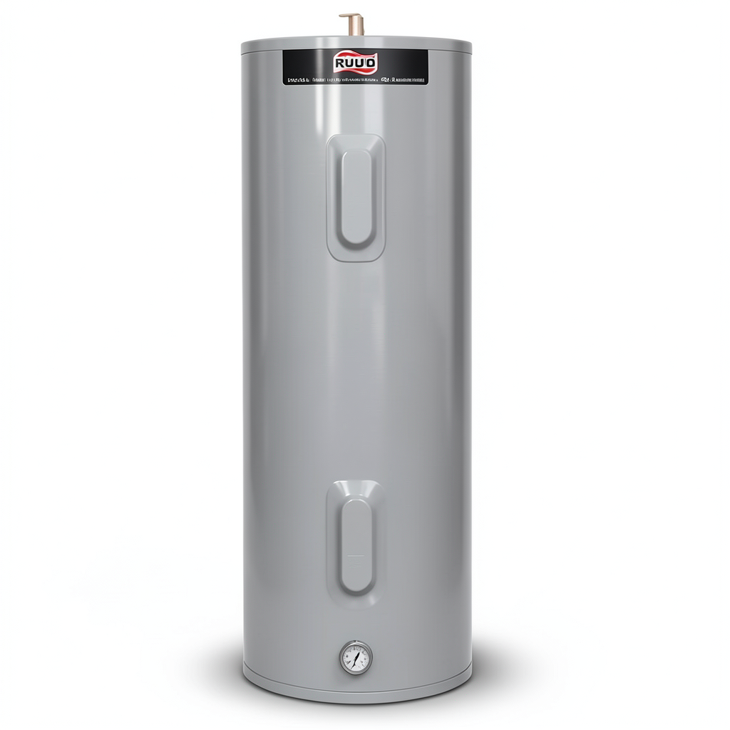 Vertical Central Water Heater Ruud 50 GAL Stainless Steel, Model PE2 52 3 3 kW | Al Zamil Tanks