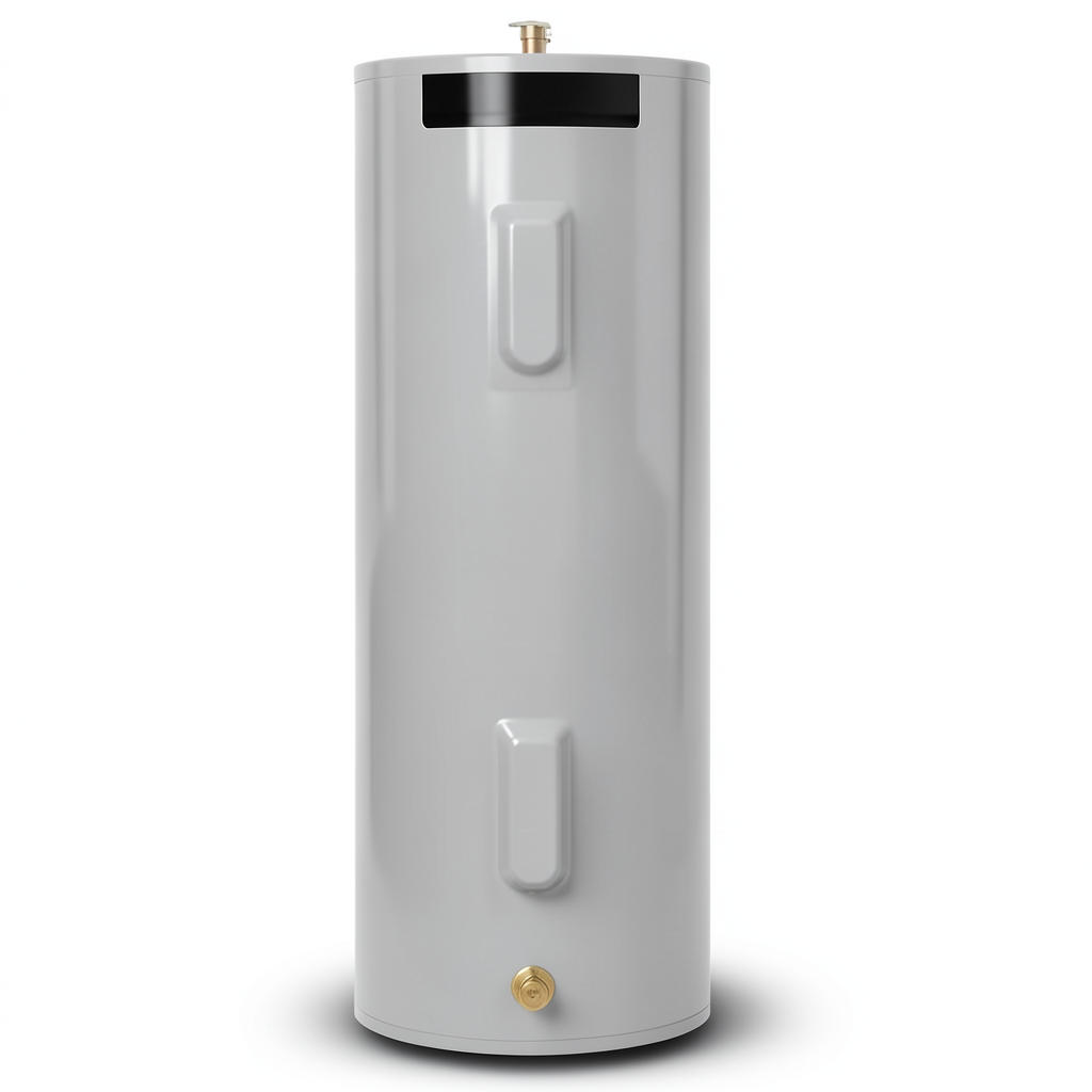 Vertical Central Water Heater Ruud Brand 80 GAL Stainless Steel Model PE2 80 3 4.5 kW