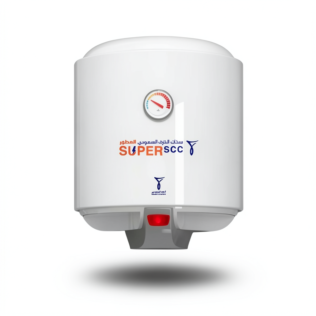 Vertical Electric Water Heater 50 Liter Capacity 531 mm Height White, 1200W 220/240V | Saudi Ceramics
