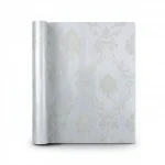 Vinyl Wallpaper, Patterned Design, Size 15.6m × 106 cm, Silver Color 