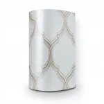 Vinyl Wallpaper, Patterned Design, Size 15.6m × 106cm, Silver with Brown Color 