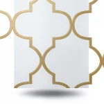 Vinyl Wallpaper, Patterned Design, Size 15.6m × 106 cm, Gold with Silver Color 