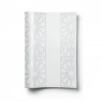 Patterned Wallpaper, Size 15.6m×100cm, White with Gray color 