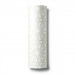 Patterned Wallpaper, Length 15.6 meters, Width 100 cm, white with beige Color 