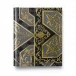 Vinyl Wallpaper, Patterned Design, Size 15.6m × 100cm, Black with Gold and Gray Color 