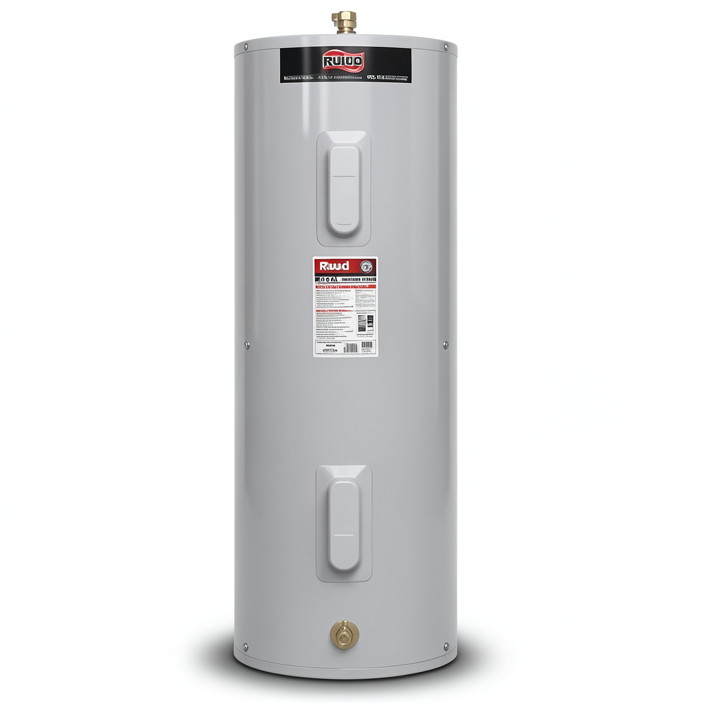 Vertical Central Water Heater Ruud 50 GAL Stainless Steel, Model PE2 52 3 3 kW | Al Zamil Tanks