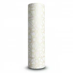 Patterned Wallpaper, Length 15.6 meters, Width 100 cm, white with beige Color 