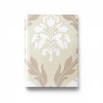 Vinyl Wallpaper, Patterned Design, Size 10 m x 53 cm, Beige with White and Brown Color 