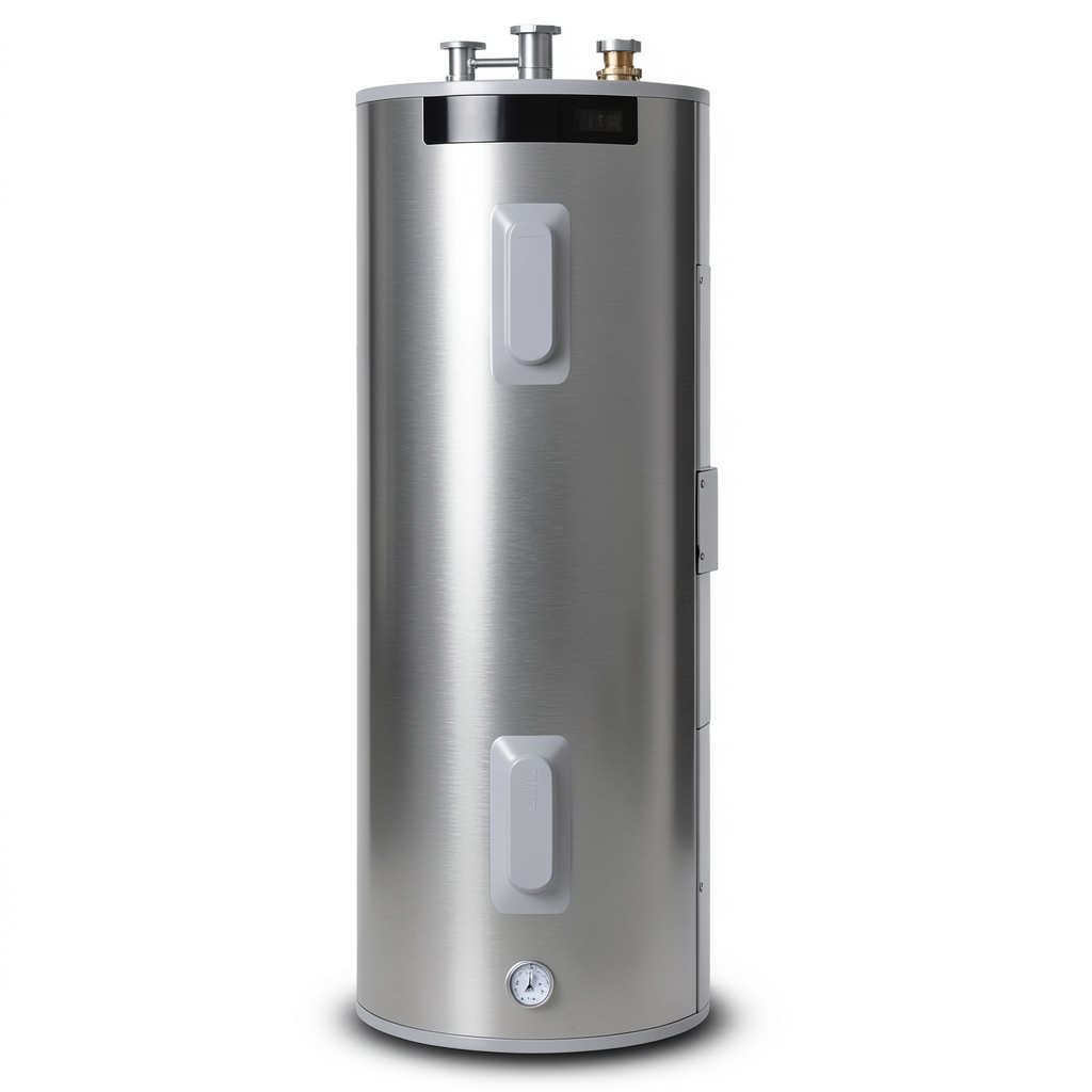 Vertical Central Water Heater 120 GAL Stainless Steel, 6 kW