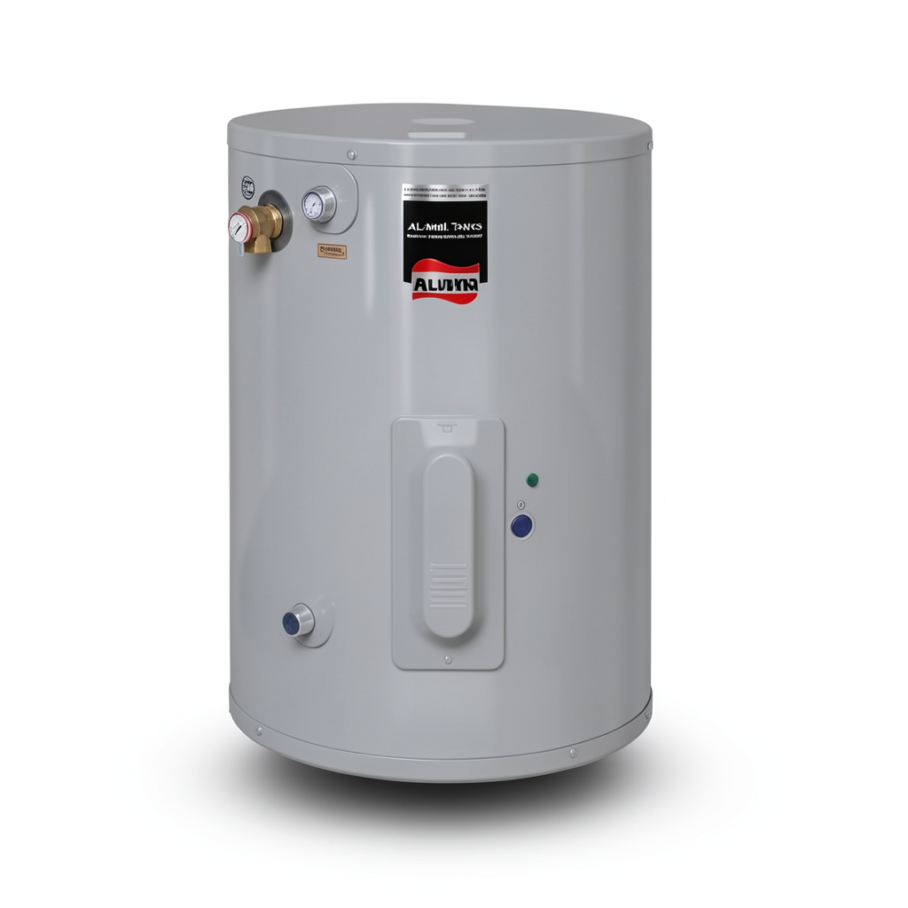سخان ماء مركزي عمودي سعة 20 جالون مقاوم للصدأ | خزانات الزامل