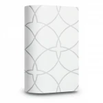 Patterned Wallpaper, Size 15.6m×100cm, white with Gray color