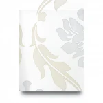 Vinyl Wallpaper, Patterned Design, Size 10 m x 53 cm, White with Beige and Gray Color 