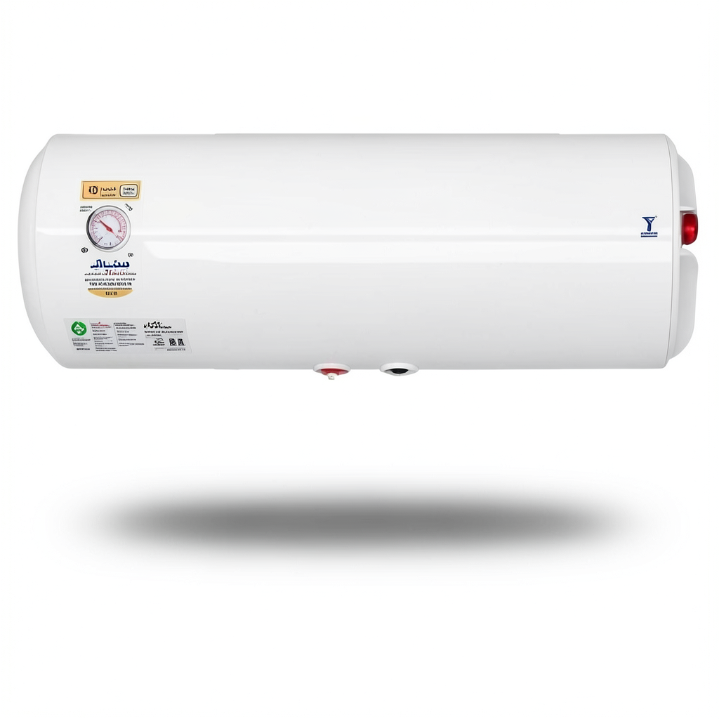Horizontal Electric Water Heater 150 Liter Capacity 1330 mm Width White 1500 WATT 220/240 Volt | Saudi Ceramics