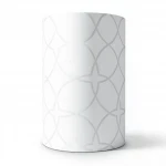 Patterned Wallpaper, Size 15.6m×100cm, white with Gray color