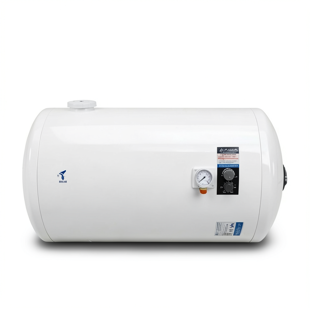 Horizontal Electric Water Heater 300 Liter Capacity 560 mm Width White 4000 WATT | Saudi Ceramics