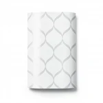 Vinyl Wallpaper, Patterned Design, Size 15.6 m x 100 cm, White with Gray Color