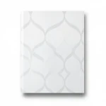 Vinyl Wallpaper, Patterned Design, Size 15.6 m x 100 cm, White with Gray Color