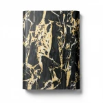 Patterned Wallpaper, Size 15.6m×100cm, Black with golden veins color