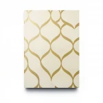 Vinyl Wallpaper, Patterned Design, Size 15.6 m x 100 cm, Beige with Gold Color