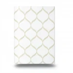 Vinyl Wallpaper, Patterned Design, Size 15.6 m x 100 cm, White with Beige Color
