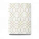 Vinyl Wallpaper, Patterned Design, Size 15.6m × 100 cm, Beige with White Color