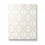Vinyl Wallpaper, Patterned Design, Size 15.6m × 100 cm, Beige with White Color