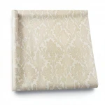 Vinyl Wallpaper, Patterned Design, Size 15.6m × 100cm, Beige Color 