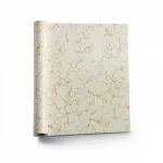Patterned Wallpaper, Size 15.6m×100cm, Light beige with brown veins color