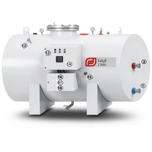 Horizontal Water Heater 2000 Liters Capacity 2580 mm Height, European Design | Reem Water Heater Factory