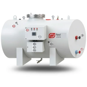 Horizontal Water Heater 3000 Liter Capacity, Height 2680 mm, European Design | Reem Water Heater Factory