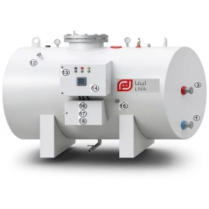 Horizontal Water Heater 10000 Liters Capacity 3240 mm Height, European Design | Reem Water Heater Factory