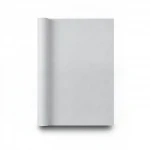 Wallpaper, plain design, size 15.6 m x 106 cm, light gray color