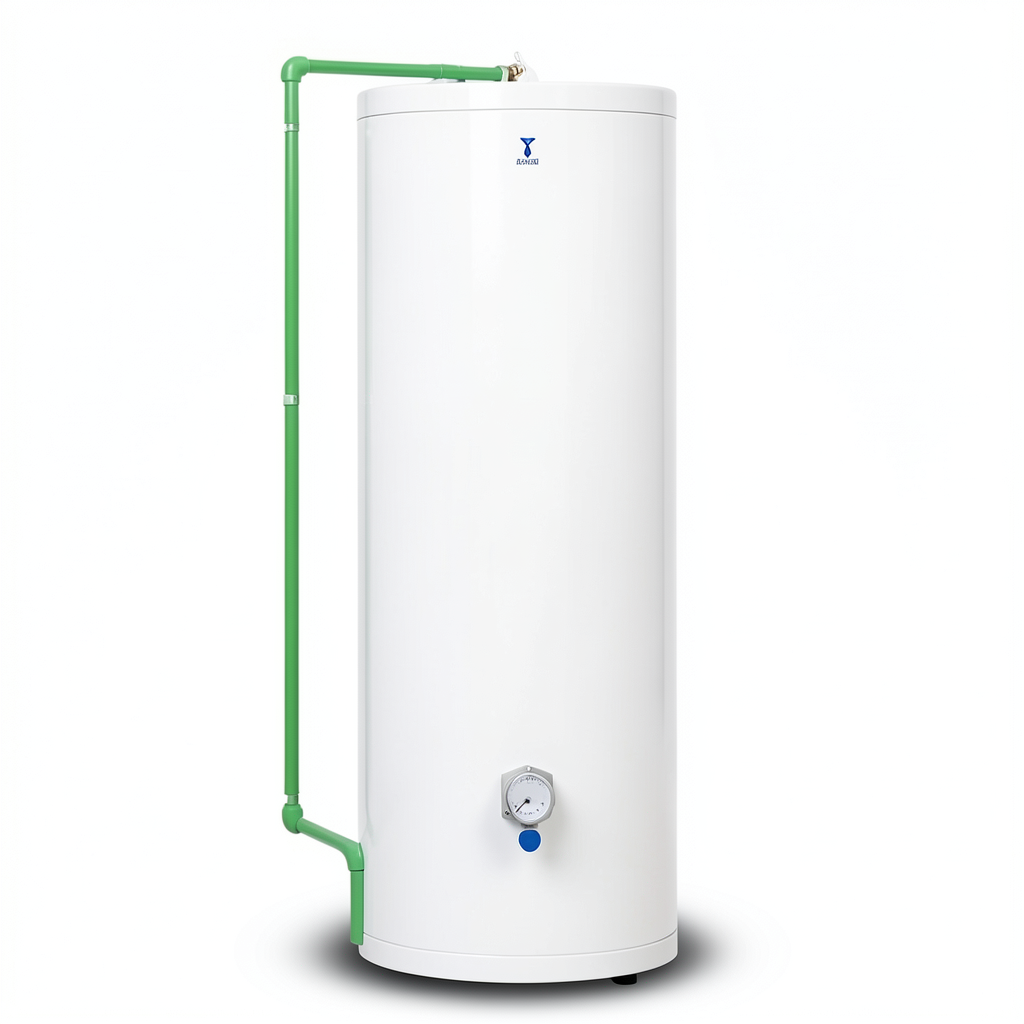 Vertical Electric Water Heater 300 Liter Capacity 560 mm Width White 3000 WATT | Saudi Ceramics