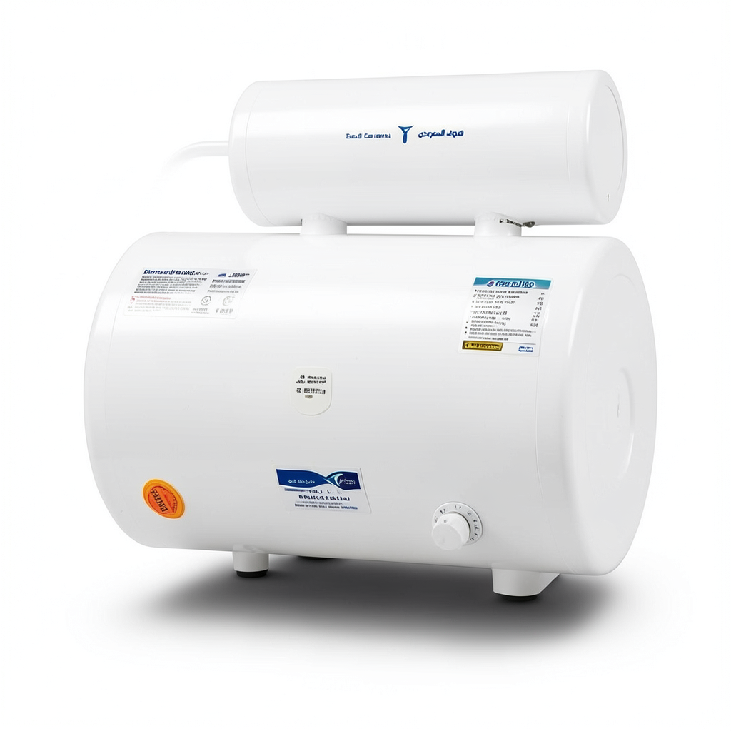 Horizontal Electric Water Heater 200 Liter Capacity 1750 mm Height 1200 WATT 220/240 Volt | Saudi Ceramics