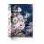 Floral wallpaper, vinyl wrap, length 15.6 m, width 106 cm, navy blue with pink and green color 
