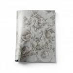  Floral Wallpaper, Size 15.6m×106cm, Brown on grey color