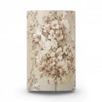 Floral wallpaper, vinyl wrap, length 15.6 m, width 106 cm, beige and brown color