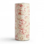 Floral Wallpaper, Length 15.6 meters, Width 106 cm, beige with red Color 