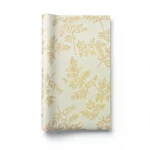 Leaf Patterned Wallpaper, Length 15.6 meters, Width 106 cm, Floral gold and beige Color