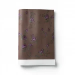 Floral Wallpaper, Size 15.6m×106cm, brown with purple color