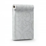 Leaf Patterned Wallpaper, Length 15.6 meters, Width 106 cm, Silver sand color